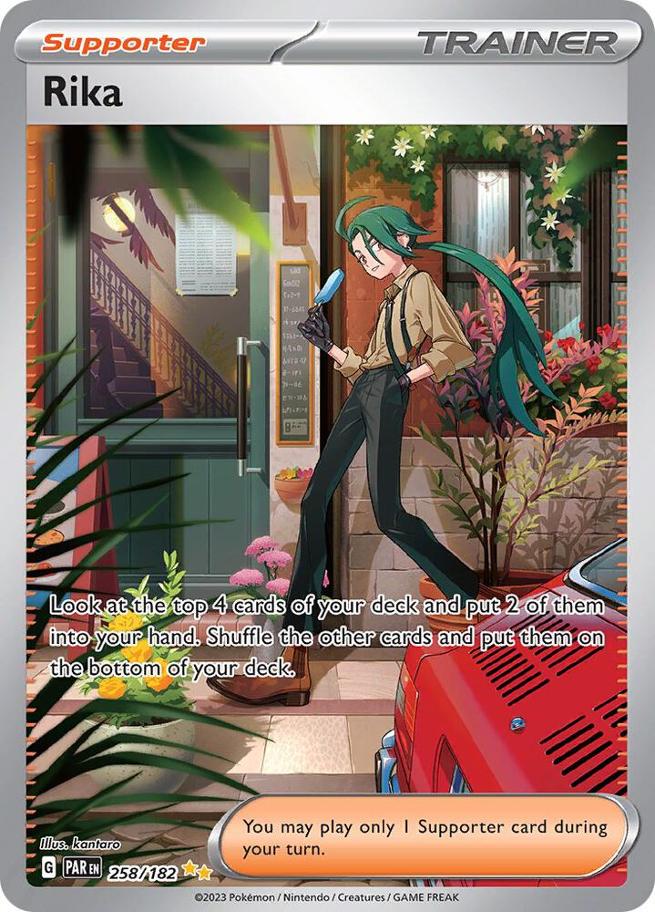 Rika 258/182 card from SV04: Paradox Rift