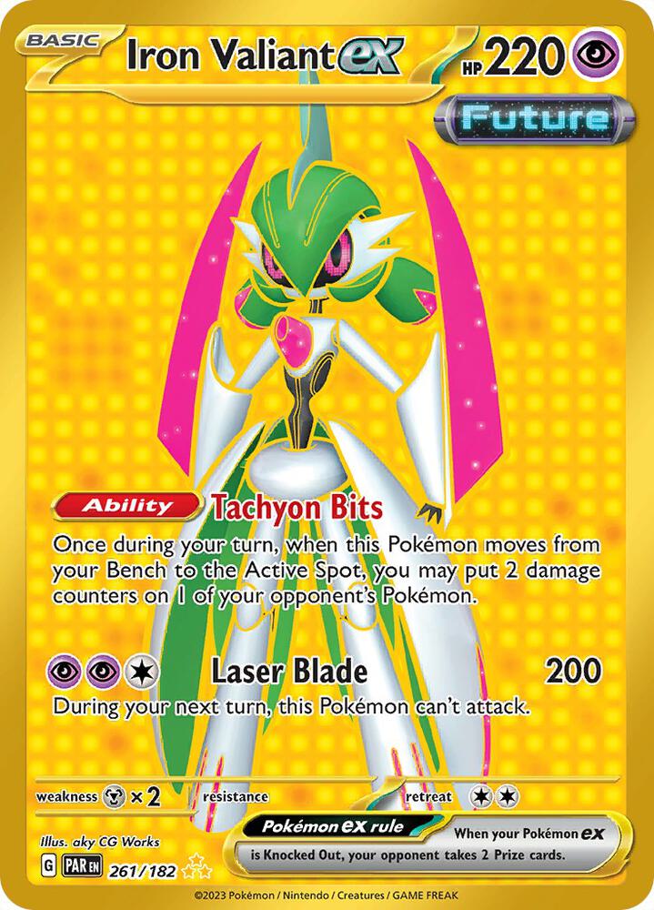 Iron Valiant ex 261/182 card from SV04: Paradox Rift
