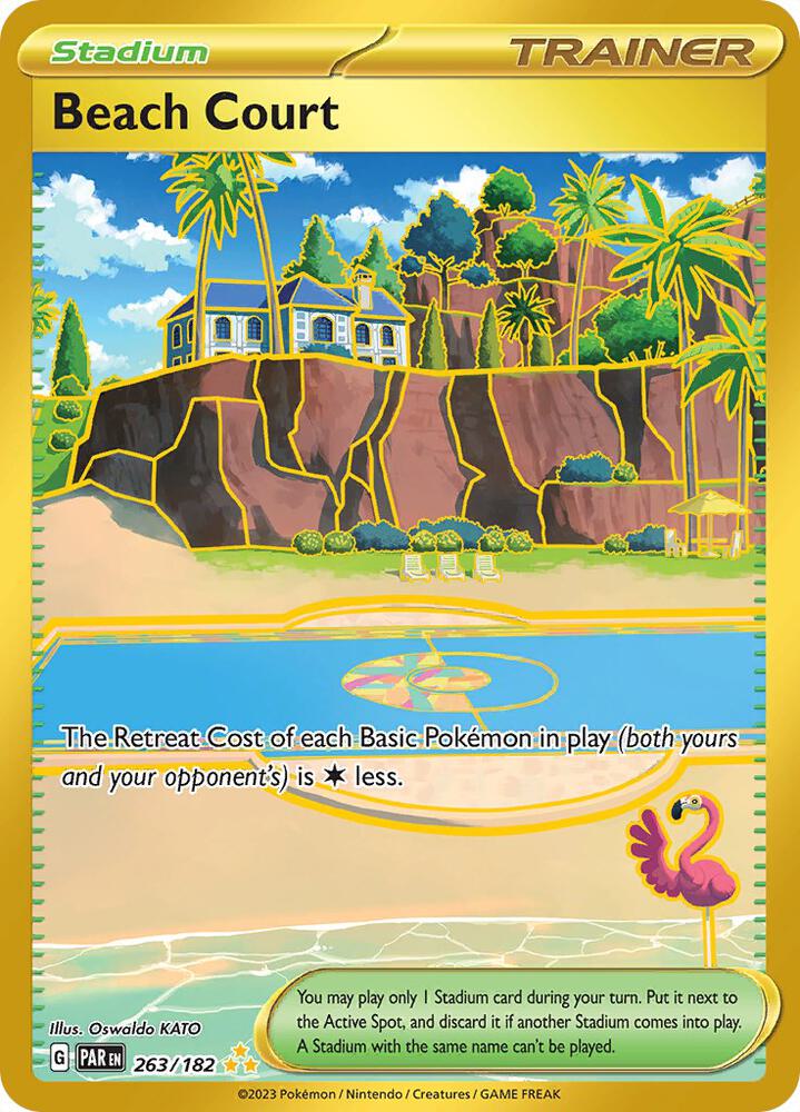 Beach Court 263/182 card from SV04: Paradox Rift