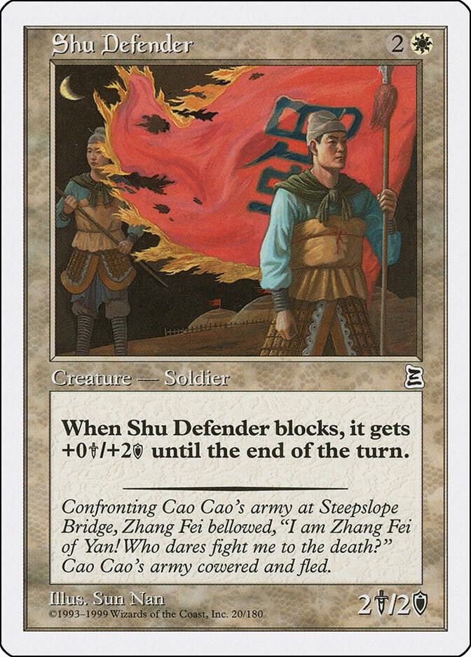 Shu Defender 20 card from Portal Three Kingdoms