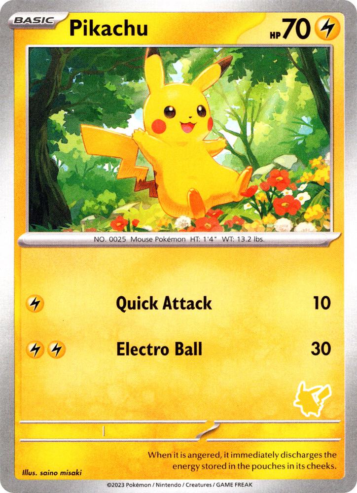 Pikachu card from My First Battle