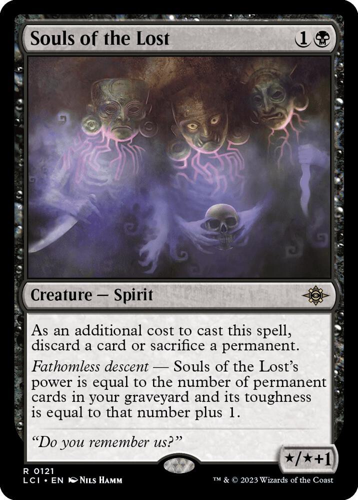 Souls of the Lost 121 card from The Lost Caverns of Ixalan