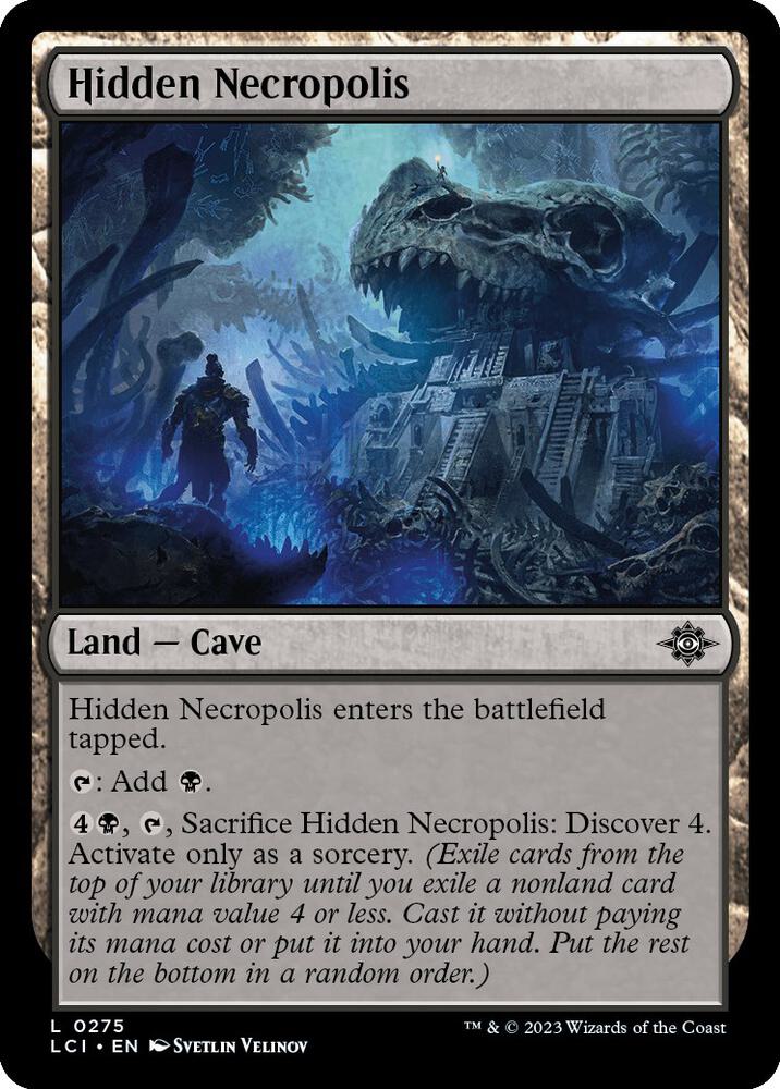 Hidden Necropolis 275 card from The Lost Caverns of Ixalan