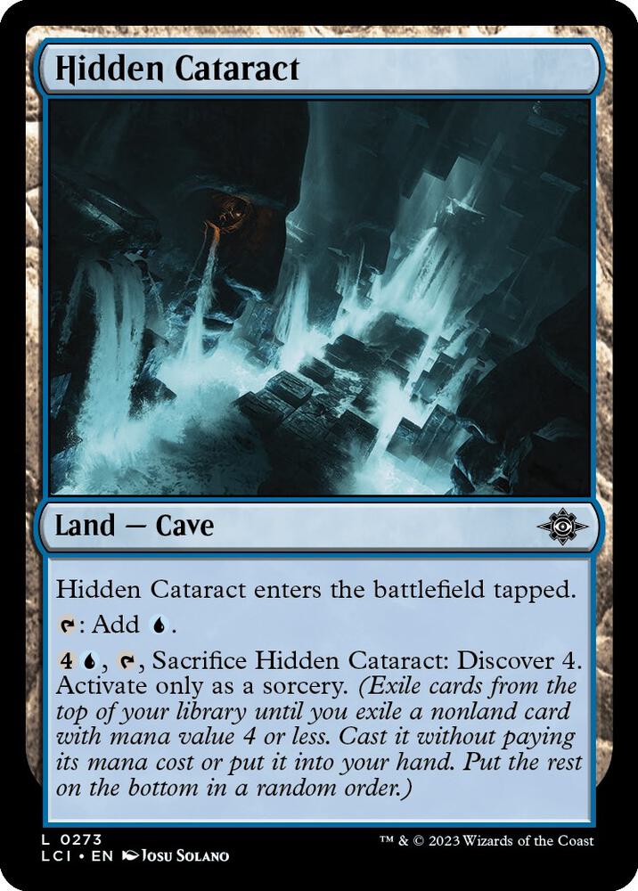 Hidden Cataract 273 card from The Lost Caverns of Ixalan