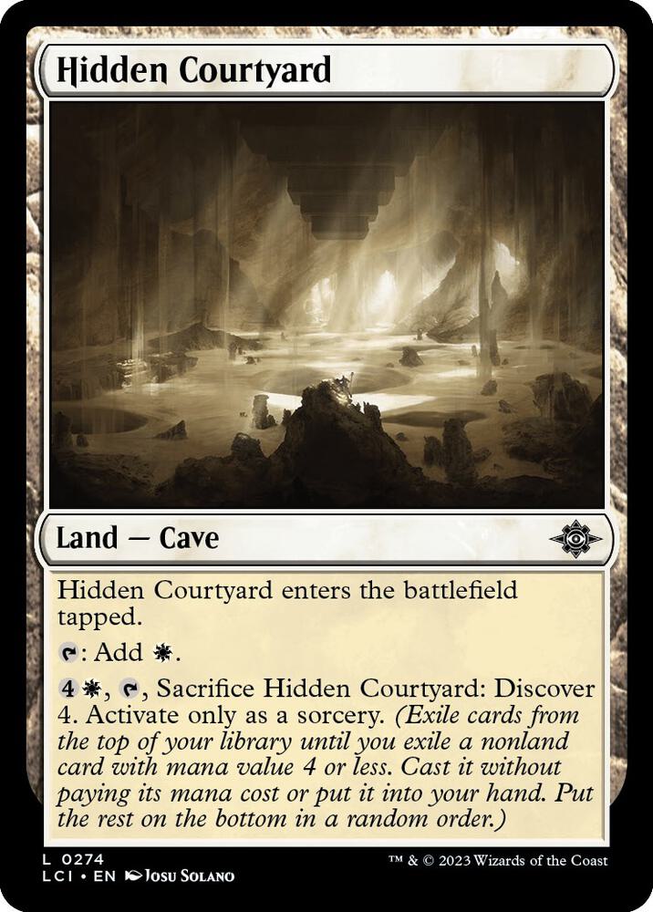 Hidden Courtyard 274 card from The Lost Caverns of Ixalan