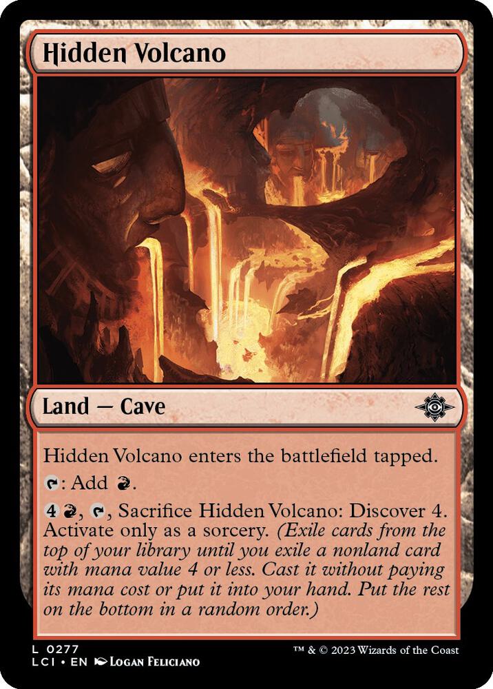 Hidden Volcano 277 card from The Lost Caverns of Ixalan