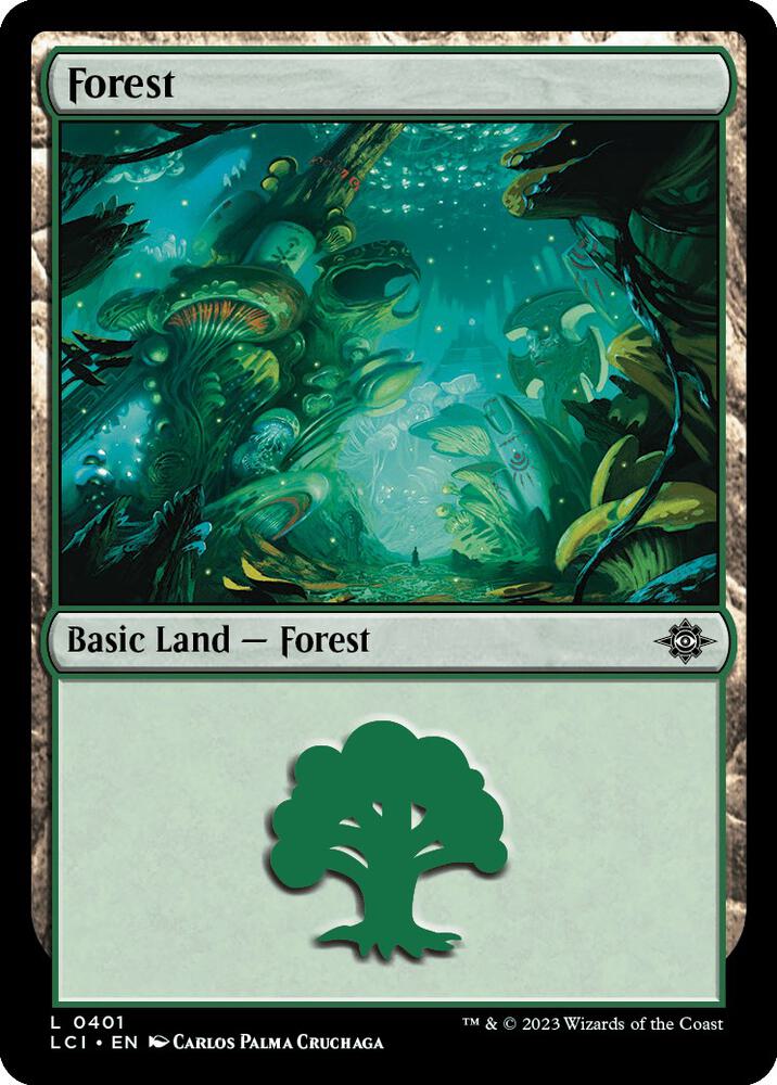 Forest 401 card from The Lost Caverns of Ixalan