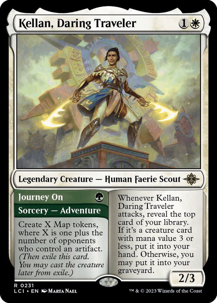 Kellan, Daring Traveler 231 card from The Lost Caverns of Ixalan