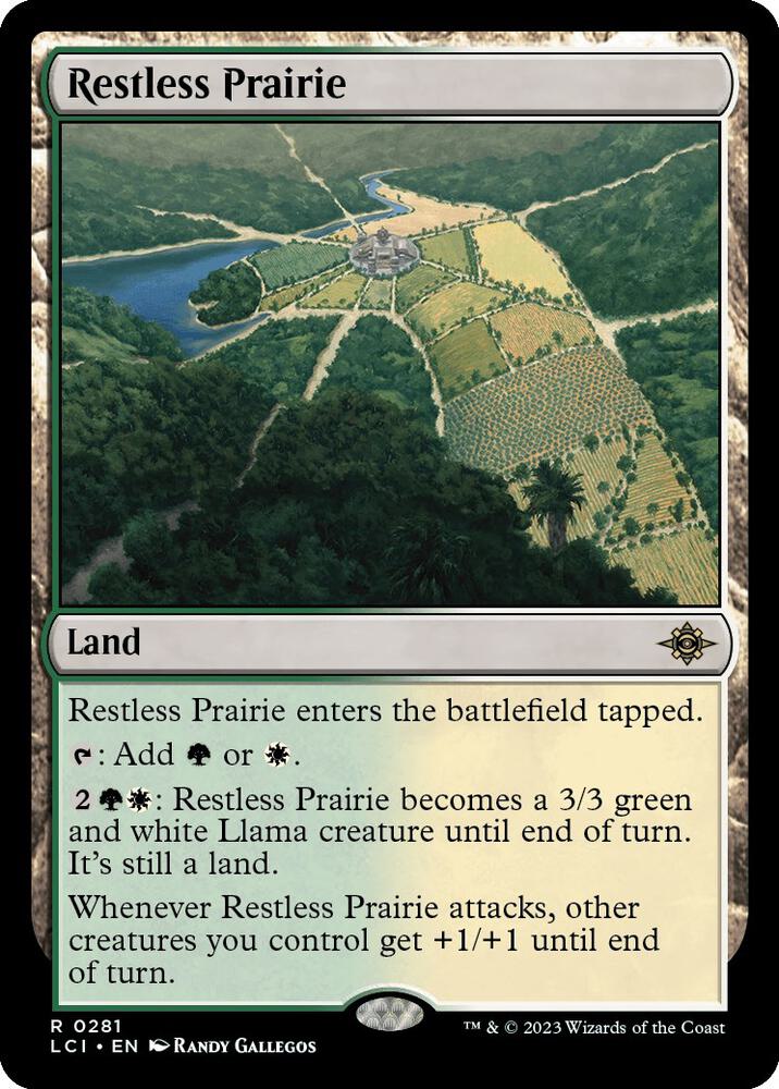 Restless Prairie 281 card from The Lost Caverns of Ixalan