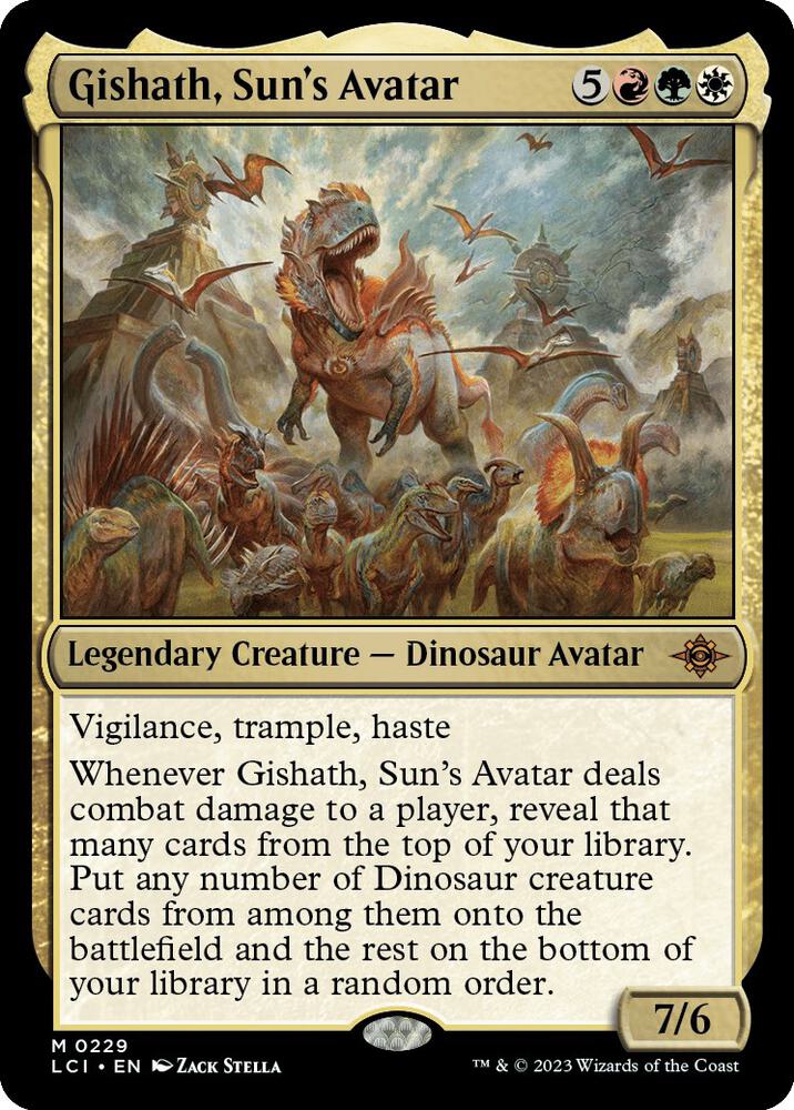 Gishath, Sun's Avatar 229 card from The Lost Caverns of Ixalan