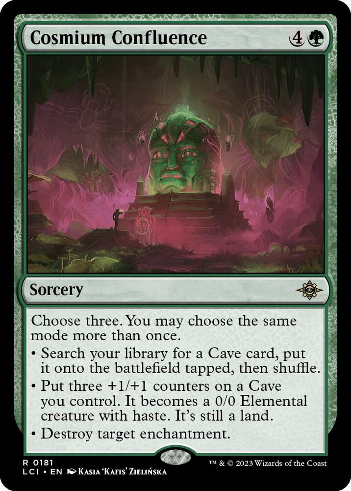Cosmium Confluence 181 card from The Lost Caverns of Ixalan