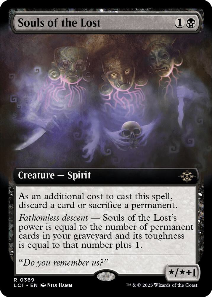 Souls of the Lost (Extended Art) 369 card from The Lost Caverns of Ixalan