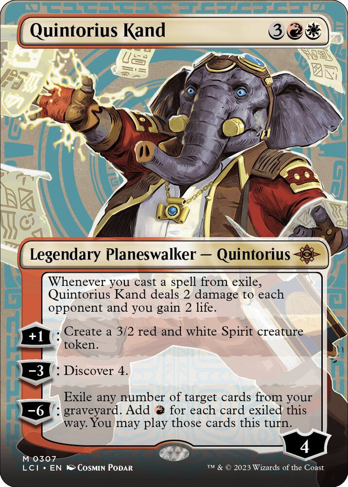 Quintorius Kand (Borderless) 307 card from The Lost Caverns of Ixalan