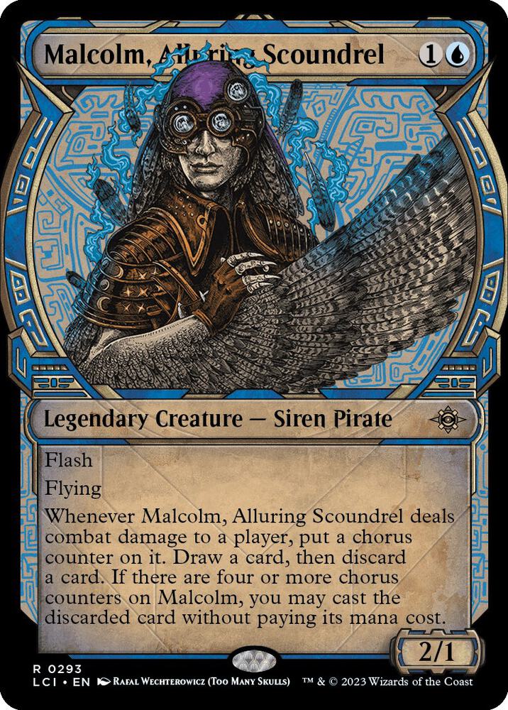 Malcolm, Alluring Scoundrel (Showcase) 293 card from The Lost Caverns of Ixalan