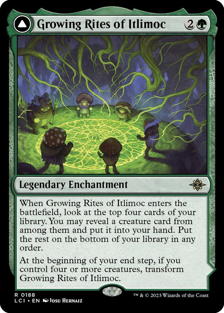Growing Rites of Itlimoc 188 card from The Lost Caverns of Ixalan