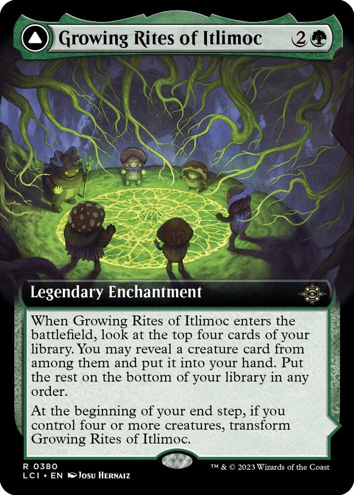 Growing Rites of Itlimoc (Extended Art) 380 card from The Lost Caverns of Ixalan