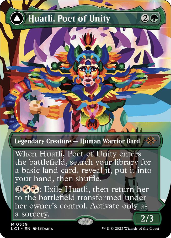 Huatli, Poet of Unity (Borderless) 339 card from The Lost Caverns of Ixalan