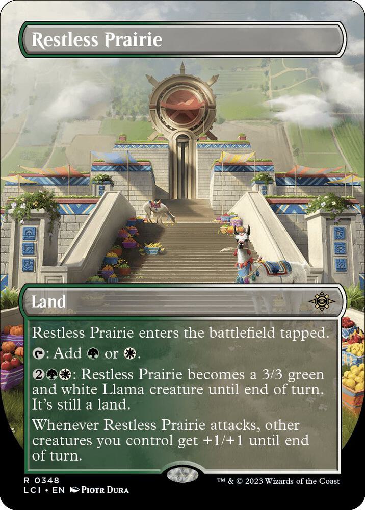 Restless Prairie (Borderless) 348 card from The Lost Caverns of Ixalan