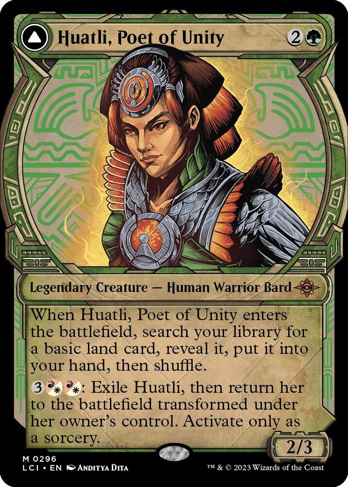 Huatli, Poet of Unity (Showcase) 296 card from The Lost Caverns of Ixalan