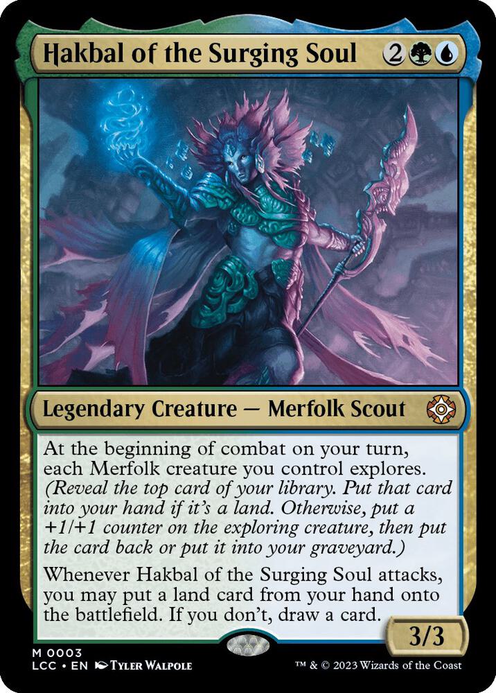 Hakbal of the Surging Soul 3 card from Commander: The Lost Caverns of Ixalan