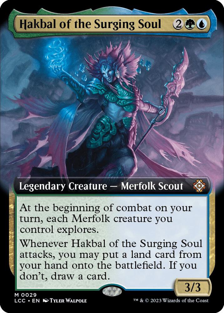 Hakbal of the Surging Soul (Extended Art) 29 card from Commander: The Lost Caverns of Ixalan