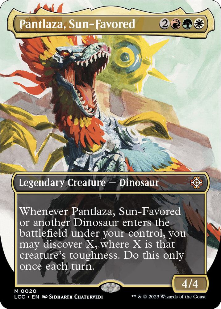 Pantlaza, Sun-Favored (Borderless) 20 card from Commander: The Lost Caverns of Ixalan