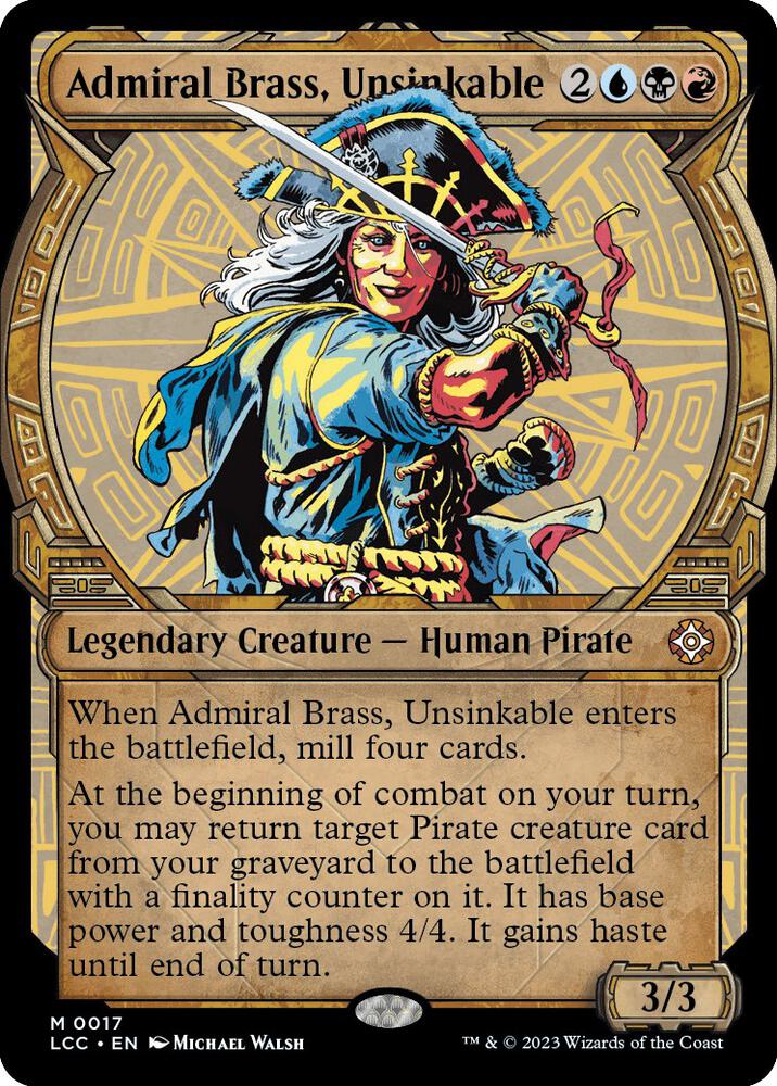 Admiral Brass, Unsinkable (Showcase) 17 card from Commander: The Lost Caverns of Ixalan