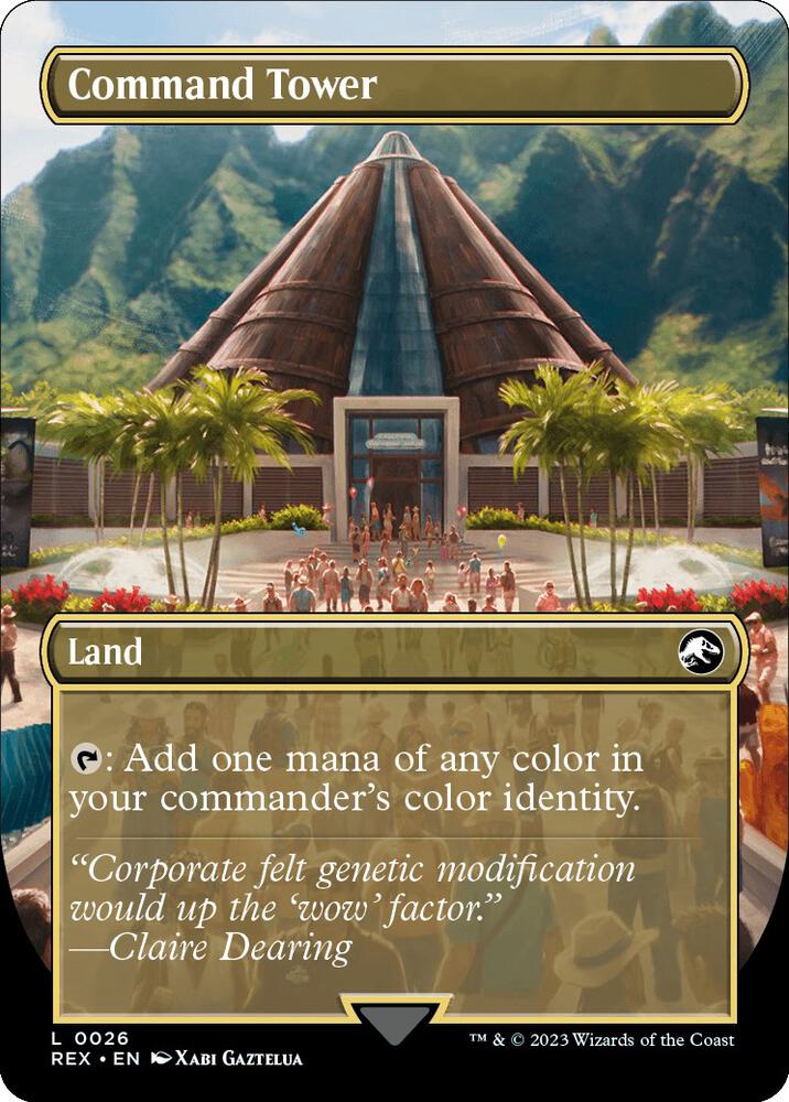 Command Tower (Borderless) 26 card from Universes Beyond: Jurassic World Collection