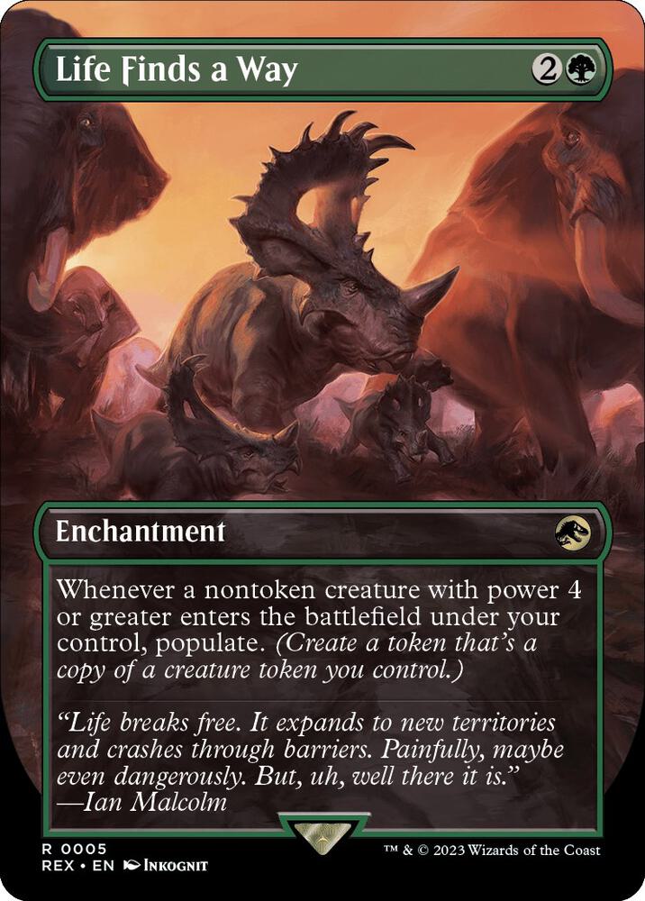 Life Finds a Way (Borderless) 5 card from Universes Beyond: Jurassic World Collection