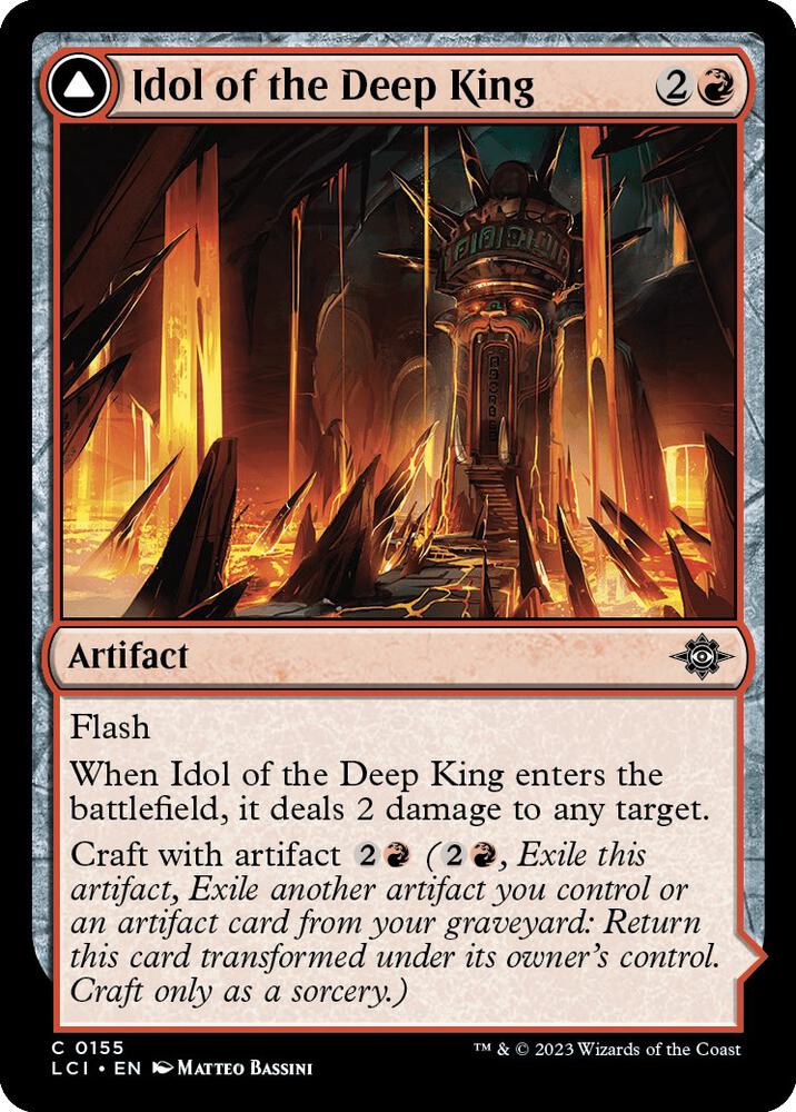 Idol of the Deep King 155 card from The Lost Caverns of Ixalan
