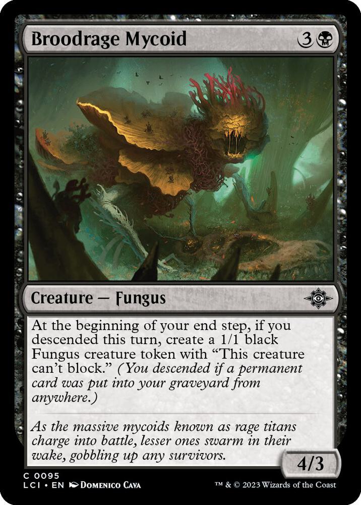 Broodrage Mycoid 95 card from The Lost Caverns of Ixalan