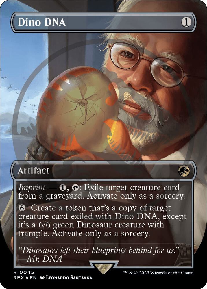 Dino DNA (Borderless) (Emblem) 45 card from Universes Beyond: Jurassic World Collection