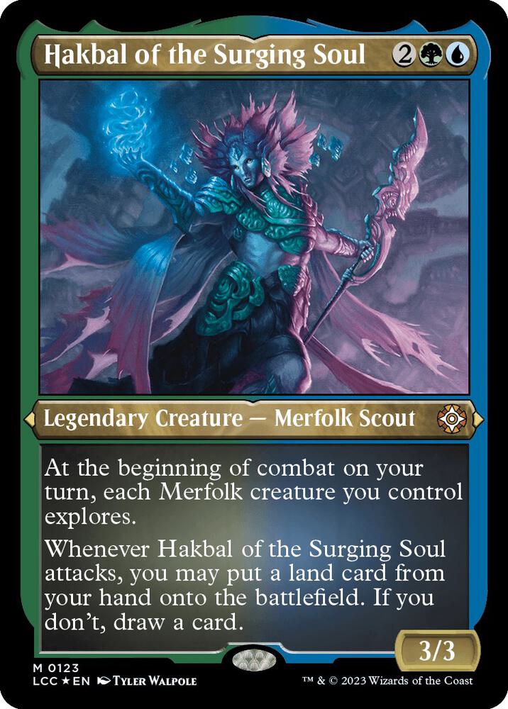 Hakbal of the Surging Soul (Display Commander) - Thick Stock 123 card from Commander: The Lost Caverns of Ixalan