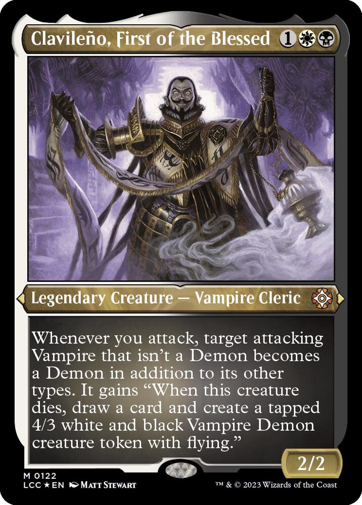 Clavileno, First of the Blessed (Display Commander) - Thick Stock 122 card from Commander: The Lost Caverns of Ixalan