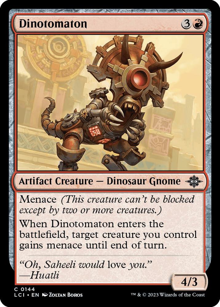 Dinotomaton 144 card from The Lost Caverns of Ixalan