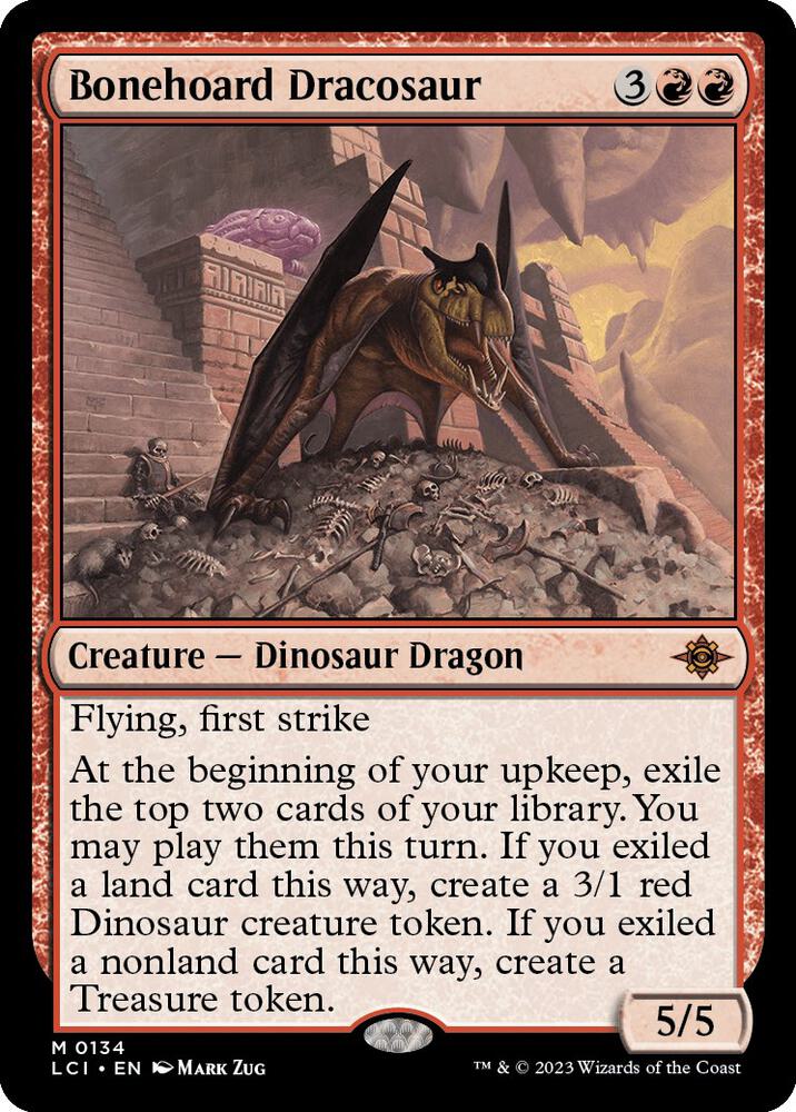 Bonehoard Dracosaur 134 card from The Lost Caverns of Ixalan