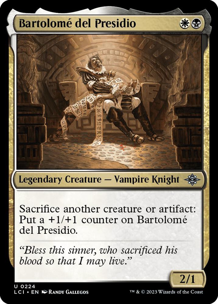 Bartolome del Presidio 224 card from The Lost Caverns of Ixalan