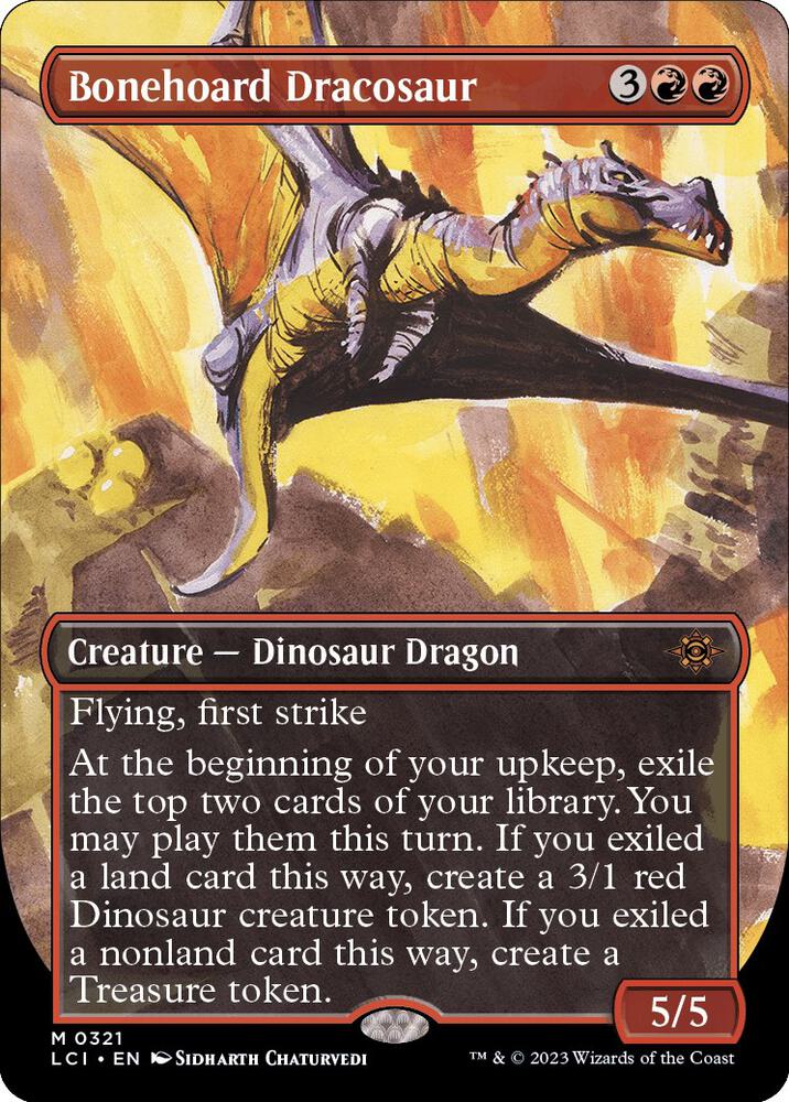 Bonehoard Dracosaur (Borderless) 321 card from The Lost Caverns of Ixalan