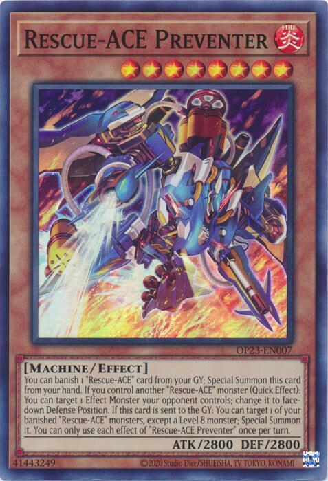 Rescue-ACE Preventer OP23-EN007 card from OTS Tournament Pack 23