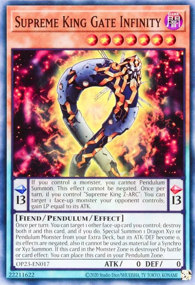 Supreme King Gate Infinity OP23-EN017 card from OTS Tournament Pack 23