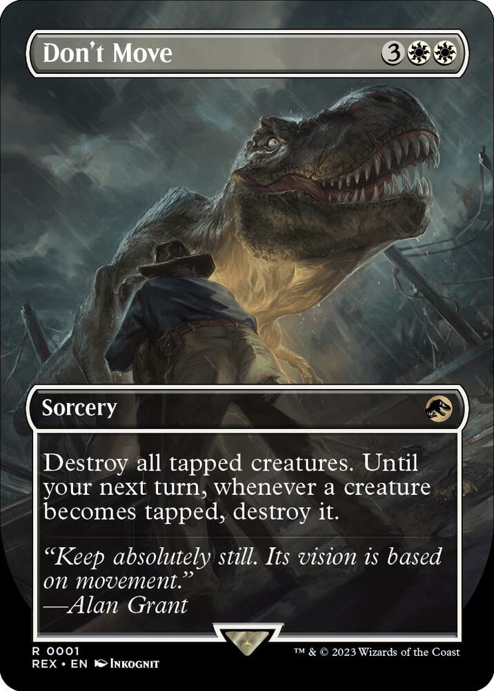 Don't Move (Borderless) 1 card from Universes Beyond: Jurassic World Collection