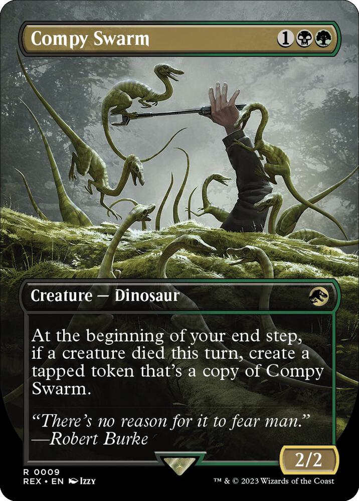 Compy Swarm (Borderless) 9 card from Universes Beyond: Jurassic World Collection