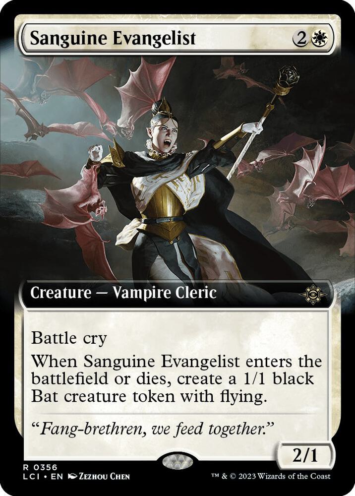 Sanguine Evangelist (Extended Art) 356 card from The Lost Caverns of Ixalan