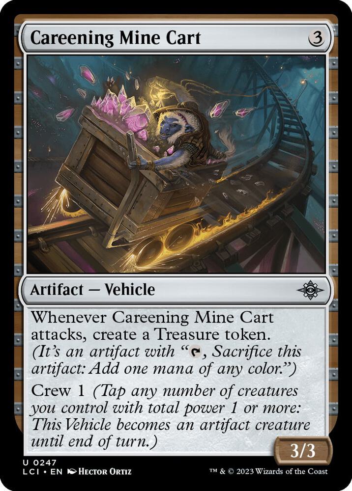 Careening Mine Cart 247 card from The Lost Caverns of Ixalan