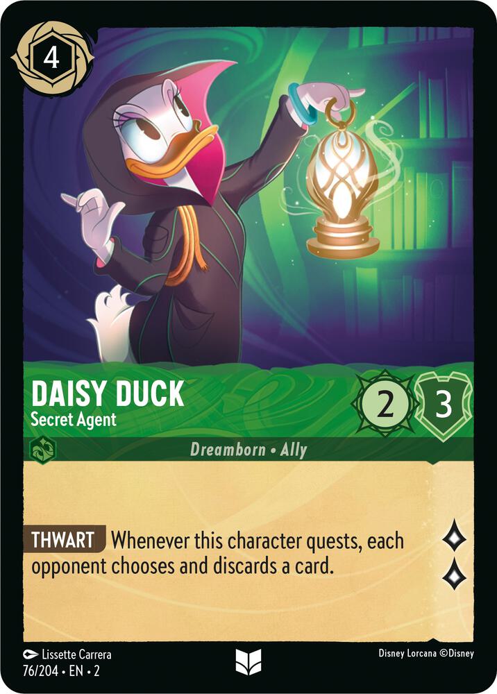 Daisy Duck - Secret Agent 76/204 card from Rise of the Floodborn