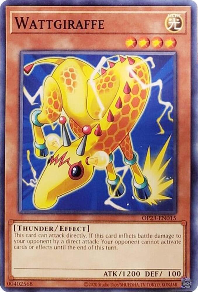 Wattgiraffe OP23-EN015 card from OTS Tournament Pack 23