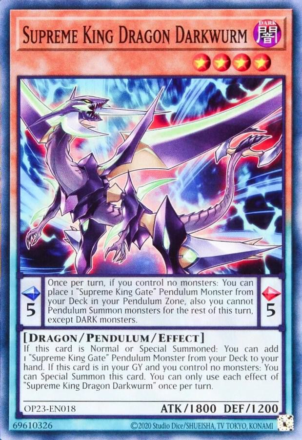 Supreme King Dragon Darkwurm OP23-EN018 card from OTS Tournament Pack 23