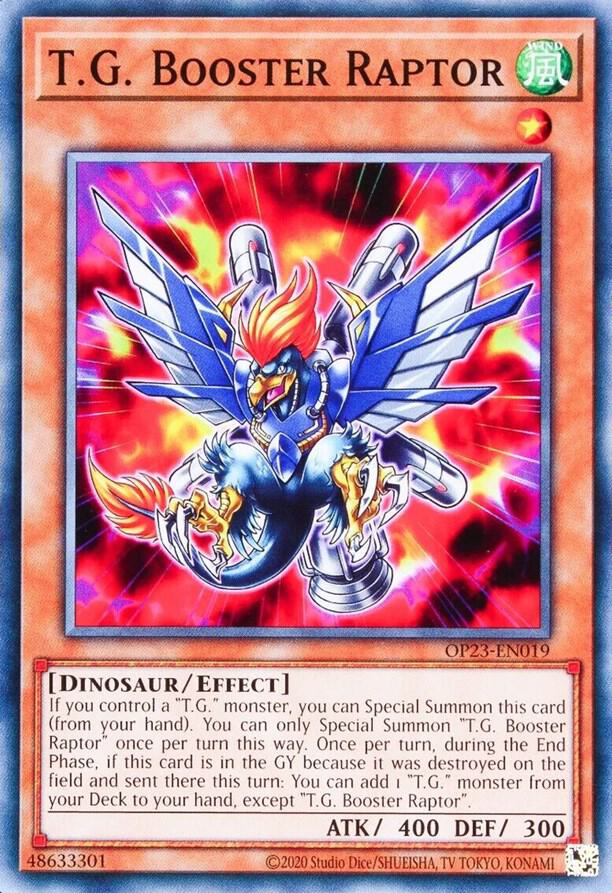 T.G. Booster Raptor OP23-EN019 card from OTS Tournament Pack 23