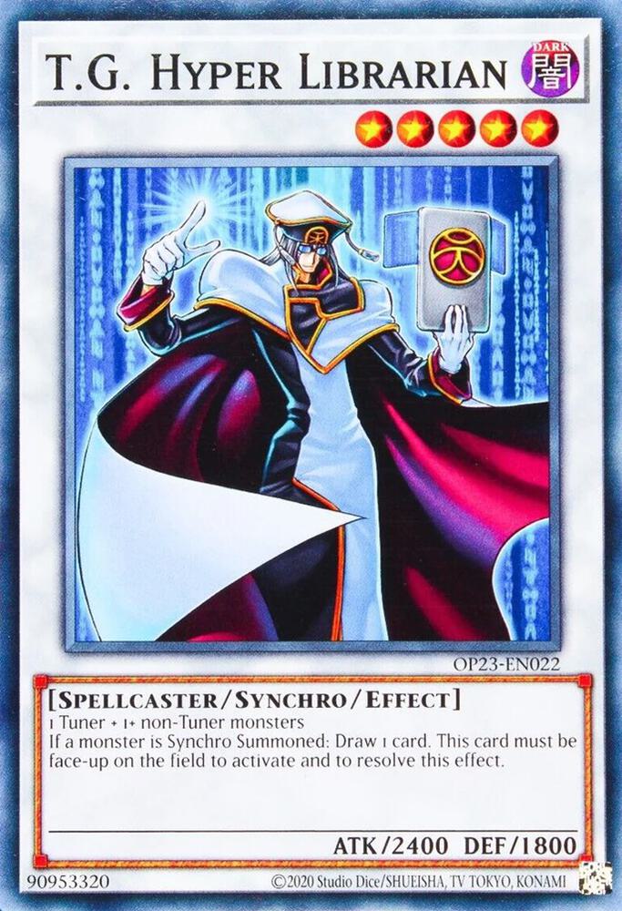 T.G. Hyper Librarian OP23-EN022 card from OTS Tournament Pack 23