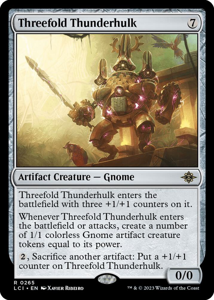 Threefold Thunderhulk 265 card from The Lost Caverns of Ixalan